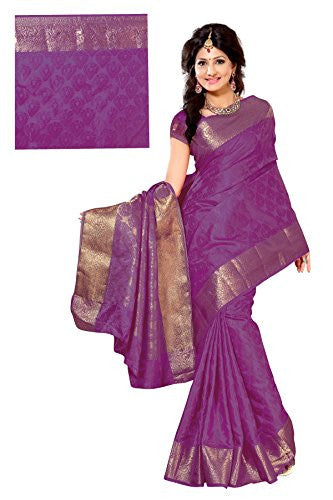 Alankrita Self Design Kanchipuram Art Silk Emboss Tissue Pallu Saree Mejanta Color Sale