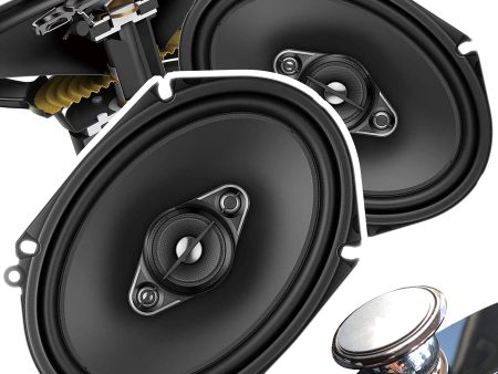 Pair of Pioneer 5x7  6x8 Inch 4-Way 350 Watt Car Audio Speakers | TS-A6880F (2 Speakers) + Free Gravity Mobile Bracket Holder on Sale