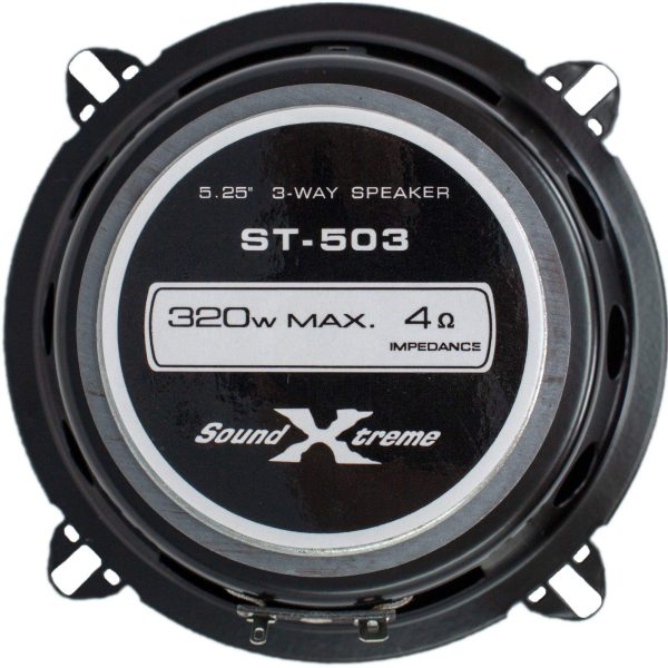 Pair of SoundXtreme 5.25  in 4 Ohm 3-Way 320 Watts Coaxial Car Speakers CEA Rated (2 Speakers) Fashion