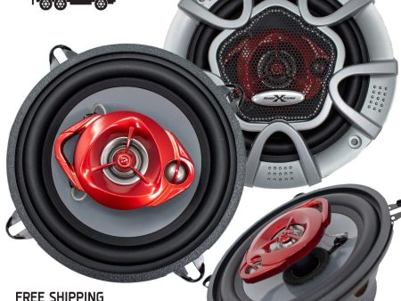 Pair of SoundXtreme 5.25  in 4 Ohm 3-Way 320 Watts Coaxial Car Speakers CEA Rated (2 Speakers) Fashion