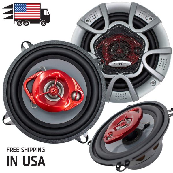 Pair of SoundXtreme 5.25  in 4 Ohm 3-Way 320 Watts Coaxial Car Speakers CEA Rated (2 Speakers) Fashion