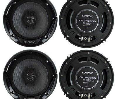 New 4) New Kenwood KFC-1665S 6.5 Inch 600 Watt 2-Way Car Audio Door Coaxial Speakers- PUNER Store Online Sale