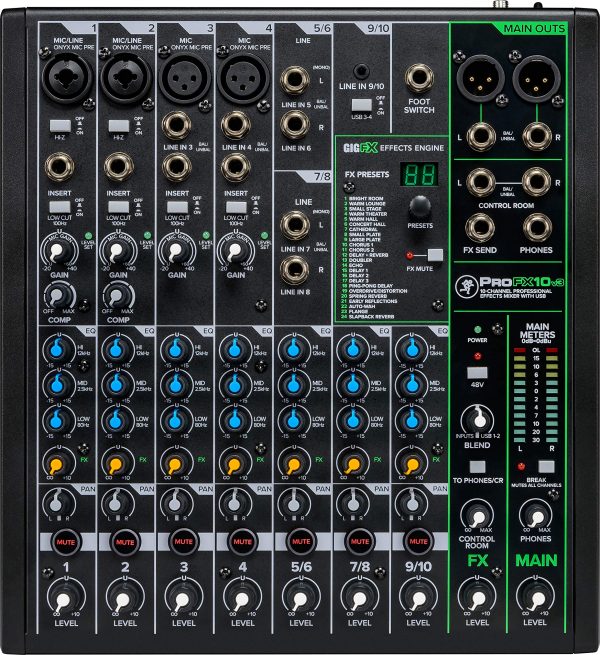 Mackie ProFX Series, Mixer - Unpowered, 10-channel (ProFX10v3) Cheap