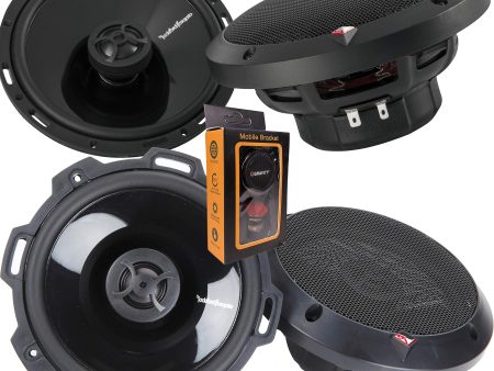 Pair of Rockford Fosgate Punch P1650 6.5  220W 2-Way + P152 5.25  2-Way Full Range Coaxial Speakers - 4 Speakers + Gravity Magnet Phone Holder Online Hot Sale