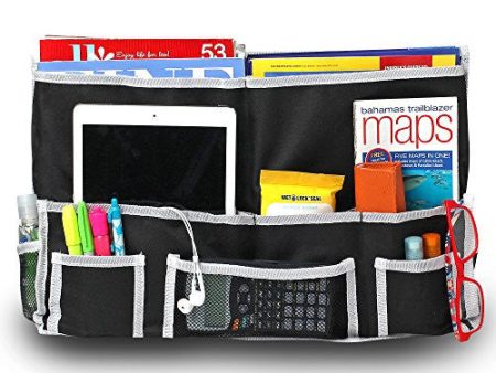 Fancii 10 Pocket Bedside Caddy - Hanging Storage Organizer for Books, Phones, Tablets, Accessory and TV Remote - Best for Headboards, Bed Rails, Dorm Rooms, Bunk Beds, Apartments, Bathrooms & Travel For Sale