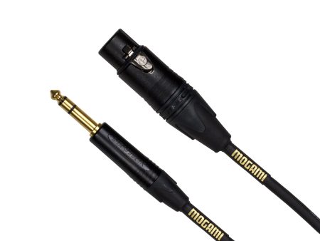 Mogami GOLD TRS-XLRF-25 Balanced Audio Adapter Cable, XLR-Female to 1 4  TRS Male Plug, Gold Contacts, Straight Connectors, 25 Foot Sale