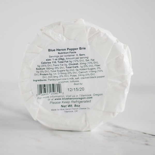 Blue Heron Brie: Pepper 8oz For Sale